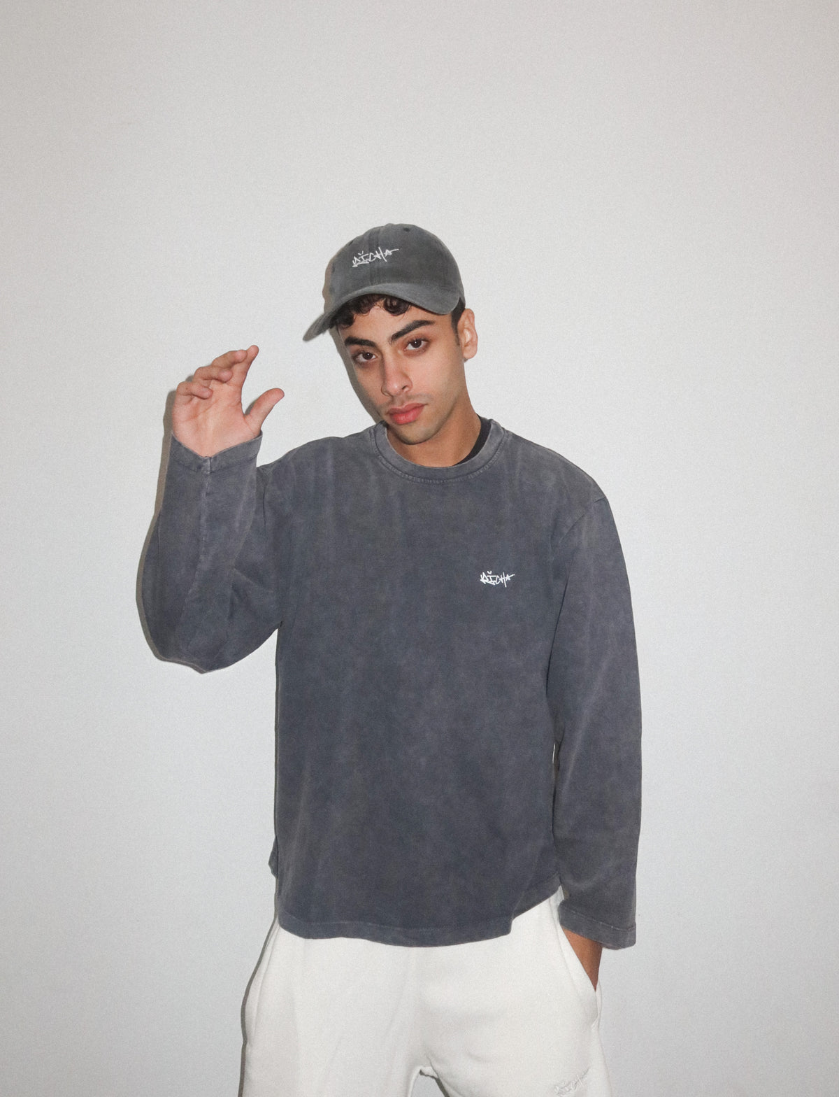 Richa ® Drink Distressed LS - Washed Grey