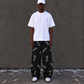 Patterned Black Richa Sweatpants